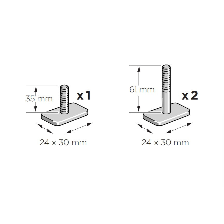 The Thule ProRide T-track Adapter 30x24mm
